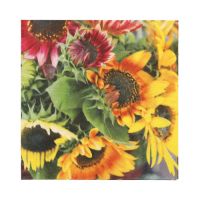 Servetten 3-laags 1/4 vouw 33 cm x 33 cm "Sunflower Bouquet", FSC