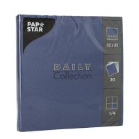 Servetten "DAILY Collection" 1/4 vouw 32 cm x 32 cm FSC donkerblauw