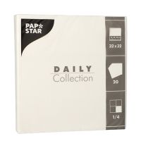 Servetten "DAILY Collection" 1/4 vouw 32 cm x 32 cm FSC wit