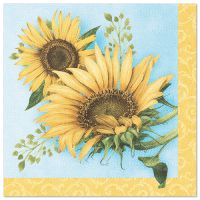 Servetten "ROYAL Collection" 1/4 vouw 40 cm x 40 cm "Sunflower"