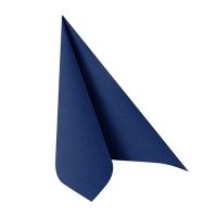 Servetten "ROYAL Collection" 1/4 vouw 40 x 40 cm FSC donkerblauw in een papieren verpakking