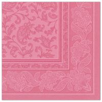 Servetten "ROYAL Collection" 1/4 vouw 40 cm x 40 cm roze "Ornaments"