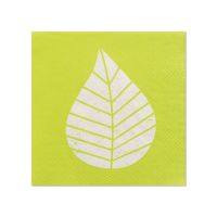 Servetten, 3-laags 1/4 vouw 25 cm x 25 cm groen "Graphic Leaves"