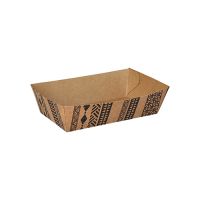 Snackbakje frietbakje A9 karton 8,5 x 13,5 cm bruin FSC "Maori" medium patatbak