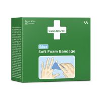Soft foam bandage  4,5 m x 6 cm schuimverband bandage cohesief blauw
