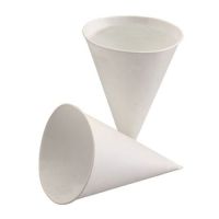 Puntbekers van suikerriet-papier 120 ml Ø 7,5 cm · 10,5 cm wit, waterbekers van 4 oz voor watermachine