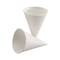 Puntbekers van suikerriet-papier 100 ml Ø 7 cm · 9,5 cm wit, waterbekers voor watermachine