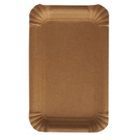 Borden, karton "pure" rechthoekig 10 cm x 16 cm bruin