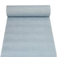 Tafelloper van op stof lijkend PV-tissue "ROYAL Collection" 24 m x 40 cm arctisch blauw "Textile"