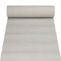 Tafelloper van op stof lijkend PV-tissue "ROYAL Collection" 24 m x 40 cm grijs "Textile"