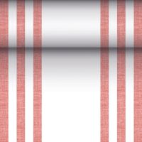 Tafellopers, stofkarakter, PV-Tissue Mix "ROYAL Collection" 24 m x 40 cm bordeaux "Lines"