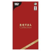 Tafelkleed van tissue "ROYAL Collection" 120 cm x 180 cm rood, 5-laags, FSC, rood