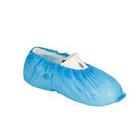 Overschoenen van CPE blauw voor schoenmaten 38-47, beschermende schoenhoesjes, schoenovertrekken 