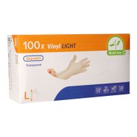 Handschoenen vinyl gepoederd transparant "Medi-Inn® PS" Maat L