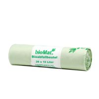 Bio compostzak op zetmeelbasis 10 l, 44 x 50 cm met handvat, biodegradable GFT afvalzak