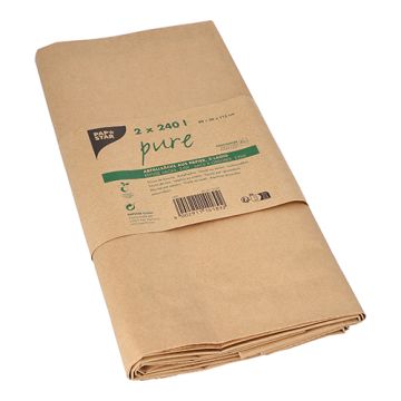Compostzakken, 2 laags 240 l 115 cm x 80 cm x 30 cm bruin