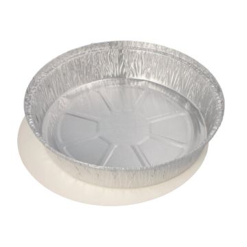 Schalen, aluminium + ingelegd deksel, PE-gecoat rond 1000 ml Ø 23 cm · 4,4 cm