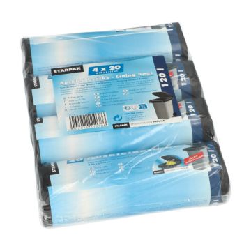 Vuilniszakken 120 l 110 cm x 90 cm zwart