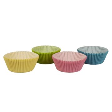 Bakvormpjes Ø 5 cm · 2,5 cm assorti kleuren