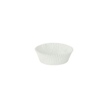 Decoratieve bakvormpjes / capsules rond Ø 5,5 cm · 2,5 cm wit