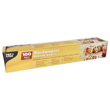 Bakpapier 100 m x 38 cm bruin in dispenser doos, bakplaatpapier