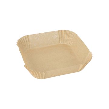 Airfryer bakpapier 100 stuks airfryer bakjes voor heteluchtfriteuse 16 x 16 cm · 4,5 cm bruin