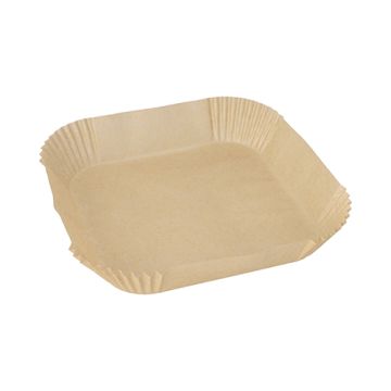 Airfryer bakpapier 100 stuks airfryer bakjes voor heteluchtfriteuse 20 x 20 cm · 4,5 cm bruin