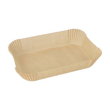 Airfryer bakpapier 100 stuks airfryer bakjes voor heteluchtfriteuse 22 x 14 cm · 4,5 cm bruin