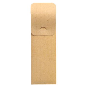 Bestekzakjes 23,5 cm x 7,3 cm natuur inclusief wit servet 40 x 40 cm 2-laags