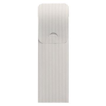 Bestekzakjes 23,5 cm x 7,3 cm wit "Lines" inclusief wit servet 40 x 40 cm 2-laags