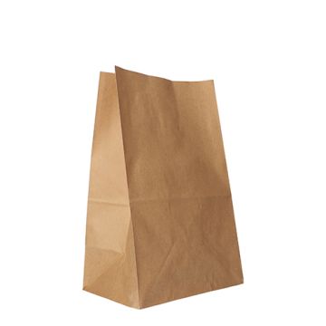 Blokbodemzakken kraftpapier 29,5 cm x 19 cm x 12 cm bruin