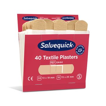 Navulling Salvequick 40 Textielpleister rood pleister voor pleisterdispenser refill
