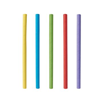 Bio papieren cocktail drinkrietje Ø 7 mm · 15 cm FSC assorti kleuren