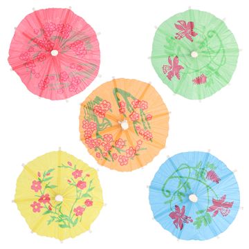 Cocktail parapluutjes 10 cm cocktailprikkers ijs-decoratie met papieren parasol