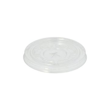 Deksel "Hurricane", PET rond Ø 9,5 cm glashelder met kruis-opening