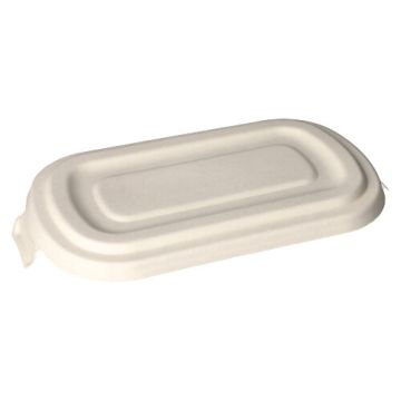 Deksels, suikerriet "pure" 1,6 cm x 13,9 cm x 26,9 cm wit
