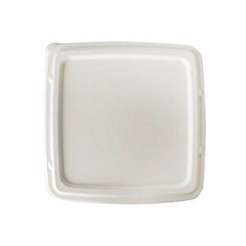 Deksels, suikerriet "pure" 2 cm x 23,6 cm x 23,6 cm wit