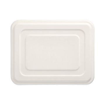Deksels, suikerriet "pure" 1,4 cm x 22,5 cm x 28,6 cm wit