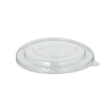 Ronde deksels van rPET, Ø 13,5 cm - 1,2 cm voor de soepbekers 89330 en 89331