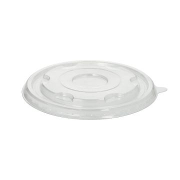 Ronde deksels van rPET van Ø 16,4 cm - 1,1 cm voor de suikerriet schalen 89676, 89677, 89678