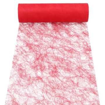 Tafelloper Sizoflor 25 m x 30 cm tafelband decoratie band rood