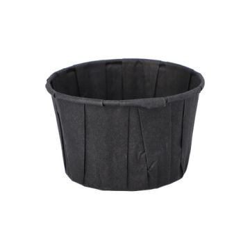 Sauscup papier "pure" rond 110 ml Ø 7 cm portiebeker dressingbeker zwart