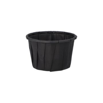 Sauscup papier "pure" rond 35 ml Ø 5 cm portiebeker dressingbeker zwart