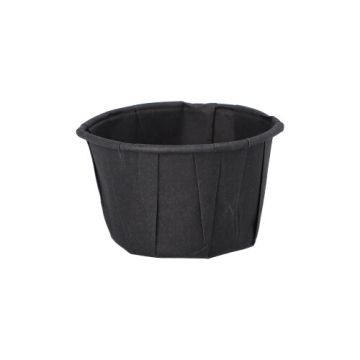 Sauscup papier "pure" rond 50 ml Ø 5,8 cm portiebeker dressingbeker zwart