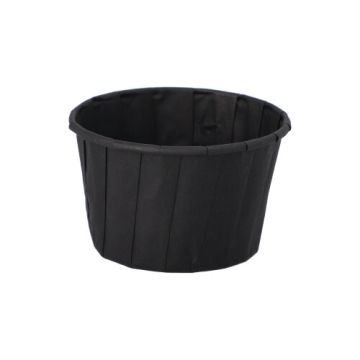 Sauscup papier "pure" rond 90 ml Ø 6,6 cm portiebeker dressingbeker zwart