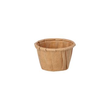 Sauscup papier "pure" rond 10 ml Ø 3,5 cm portiebeker dressingbeker bruin