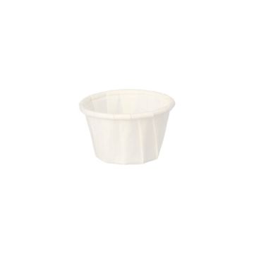Sauscup papier "pure" rond 10 ml Ø 3,5 cm portiebeker dressingbeker wit 