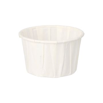 Sauscup papier "pure" rond 110 ml Ø 7 cm portiebeker dressingbeker wit 