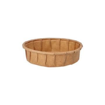 Sauscup papier "pure" rond 25 ml Ø 6 cm portiebeker dressingbeker bruin