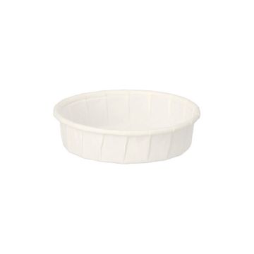Sauscup papier "pure" rond 25 ml Ø 6 cm portiebeker dressingbeker wit 